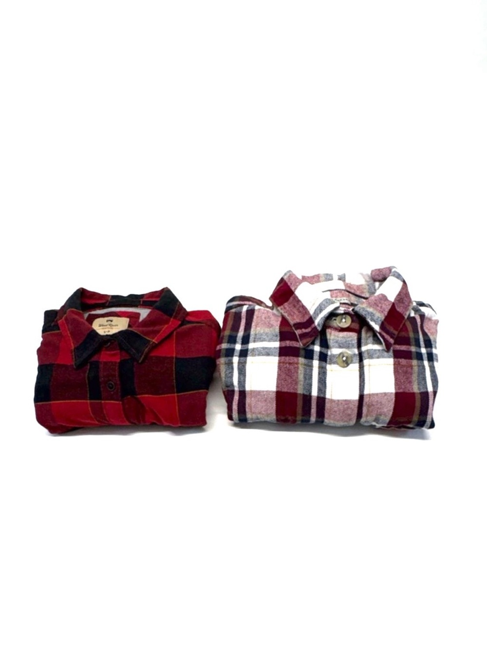 Bundle of-Lucky Brand & Wind River Women's Plaid Button-Down Shirts Size Small